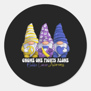 Sticker Rond Gnomies amusantes Vessie Mois de sensibilisation a