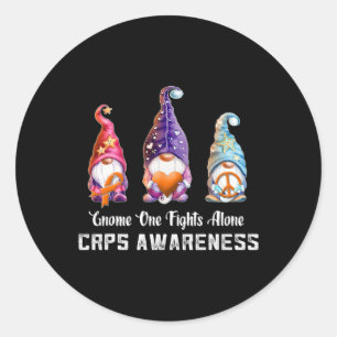 Sticker Rond Gnomone Personne ne combat RSD RCPS sensibilisatio