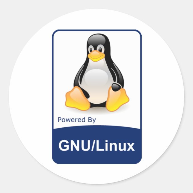 Sticker Rond GNU/Linux (Devant)