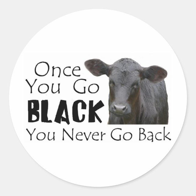 Sticker Rond Go Black Angus (Devant)