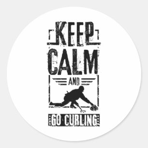 Sticker Rond Go Curling