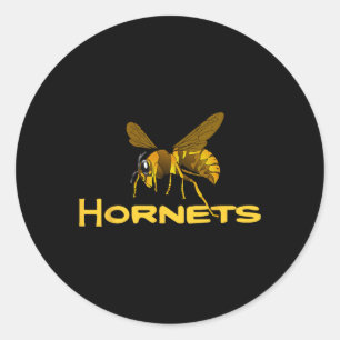 Sticker Rond Go Hornets Footbyll Bysebyll Bysketbyll Cheer Danc
