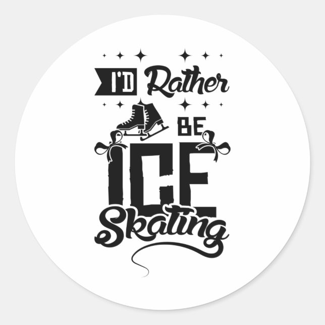 Sticker Rond Go Ice Skating (Devant)