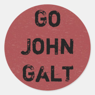 Sticker Rond Go John Galt