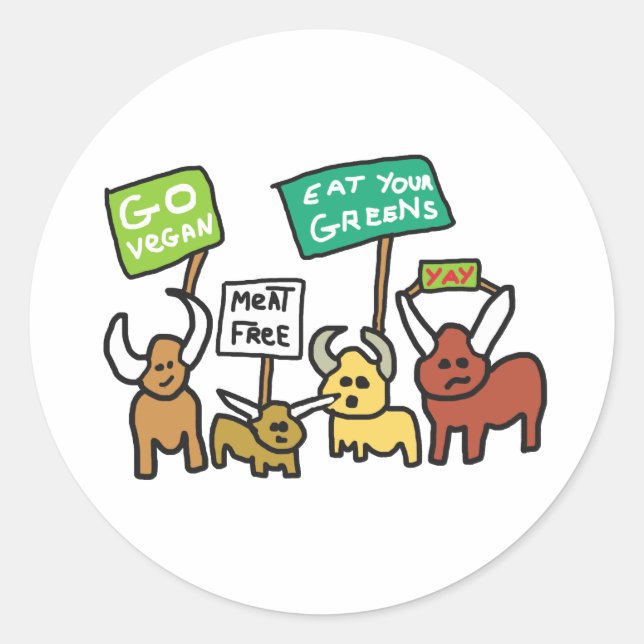 Sticker Rond Go Vegan (Devant)