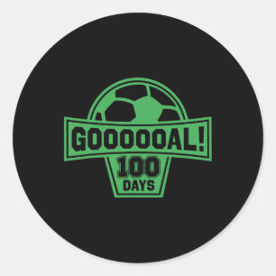 Sticker Rond Goal! 100 Jours De Football Scolaire 100E Jour De