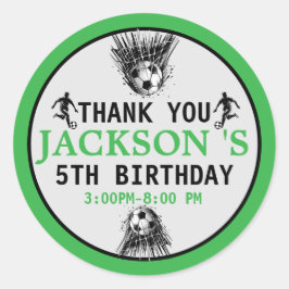 Sticker Rond Goal! Soccer 5e anniversaire fête
