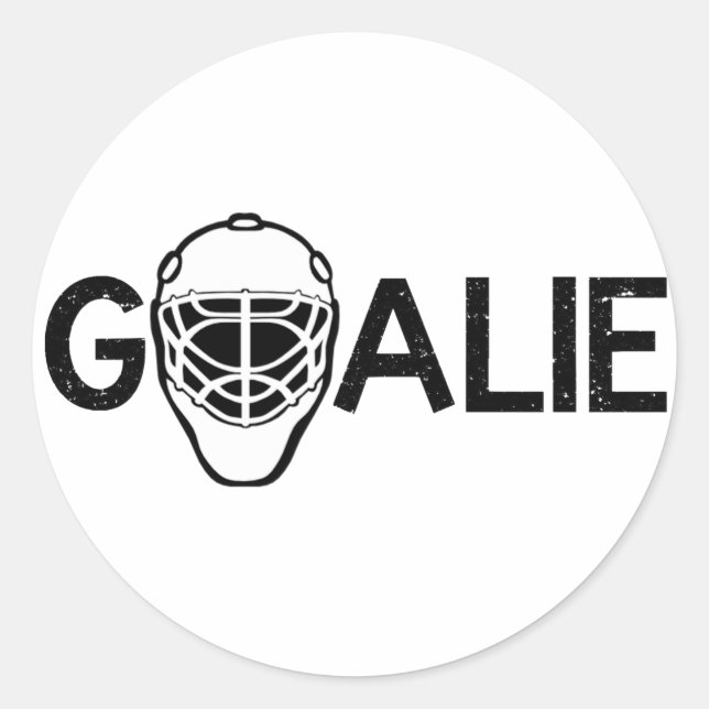 Sticker Rond Goalie de hockey sur glace (Devant)