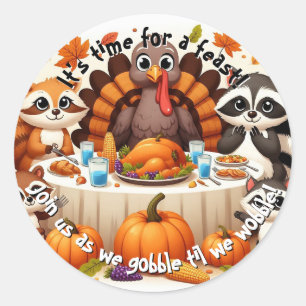 Sticker Rond Gobble jusqu'à ce que nous tourbillons