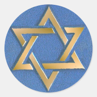 Sticker Rond Gold Blue Star de David Art Panel