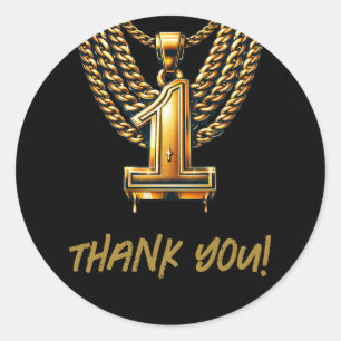 Sticker Rond Gold Chain 1 Drift 1ST Anniversaire