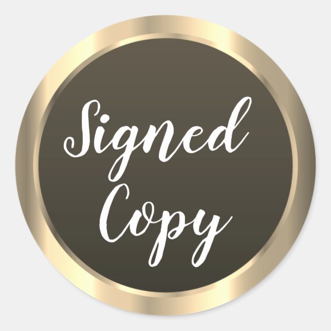 Sticker rond Gold Classic de l'enregistreur de cop (Devant)
