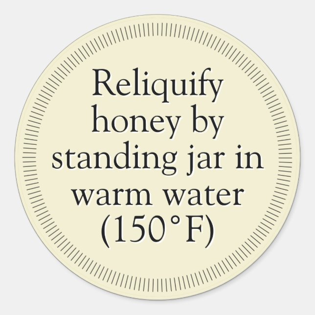 Sticker rond Gold Classic Granulation de miel (Devant)