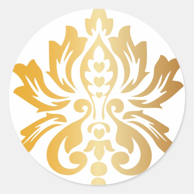Sticker Rond Gold Damas personnalisé (Devant)