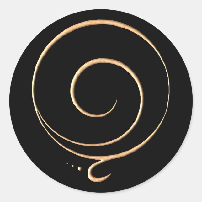 Sticker Rond Gold Gratitude  (Devant)