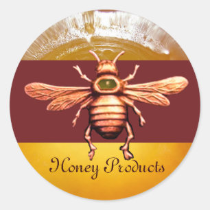 STICKER ROND GOLD HONEY BEE / MAINTIEN DE L'OEUVRE
