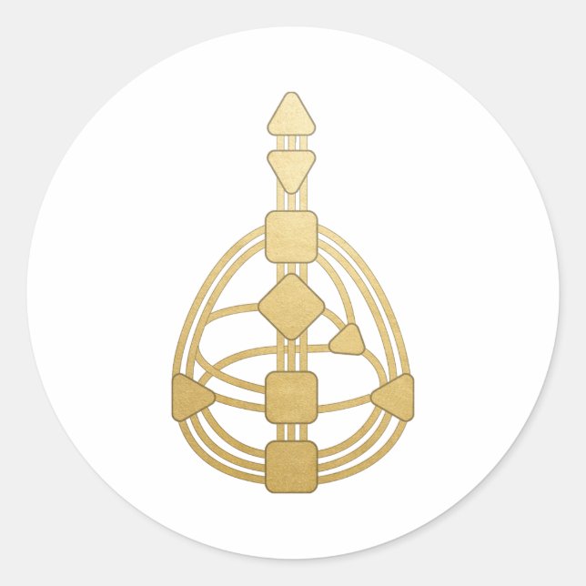 Sticker Rond Gold Human Design Body Graph (Devant)