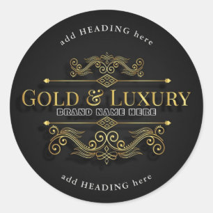 Sticker rond Gold & Luxury Marque
