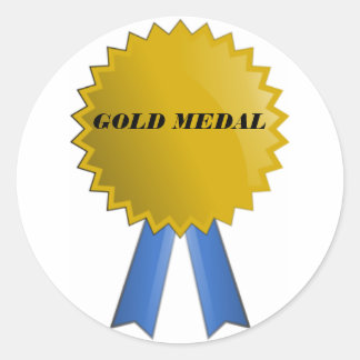 STICKER ROND GOLD MEDAL