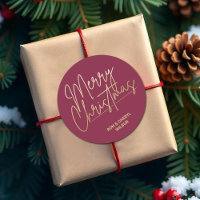 Gold Merry Christmas Cranberry