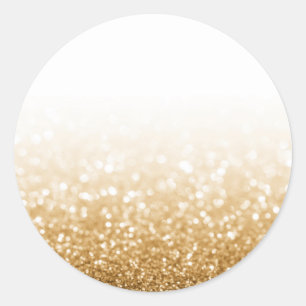 Sticker Rond Gold Parties scintillant Custom Trendy
