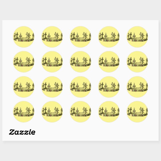 Sticker Rond Gold Royal Crown (Feuille)