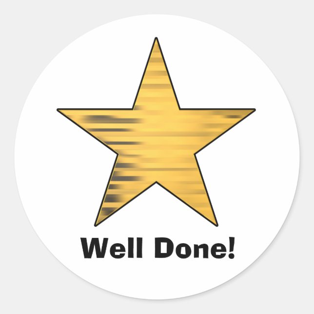 Sticker Rond Gold Star Bien Fait (Devant)
