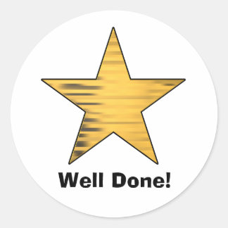 Sticker Rond Gold Star Bien Fait