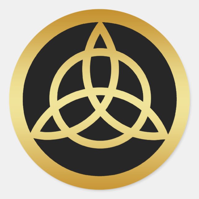 STICKER ROND GOLD TRINITY KNOT (Devant)