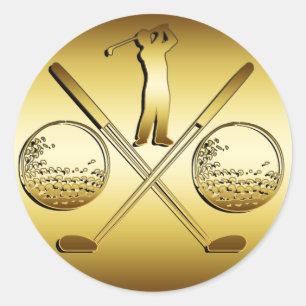 STICKER ROND GOLDEN