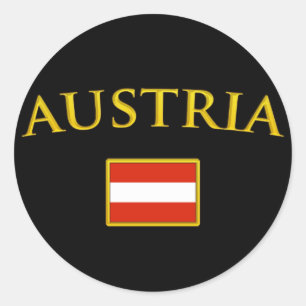 Sticker Rond Golden Autriche
