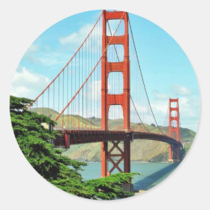 Sticker Rond Golden Gate Bridge à San Francisco