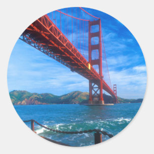 Sticker Rond Golden Gate Bridge, Californie