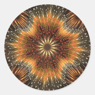 Sticker Rond Golden Harvest Fractal ID719