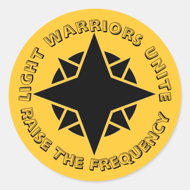 Sticker Rond Golden Light Warriors Unite (Devant)