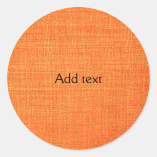 Sticker Rond Golden Orange MODÈLE, personnalisez,