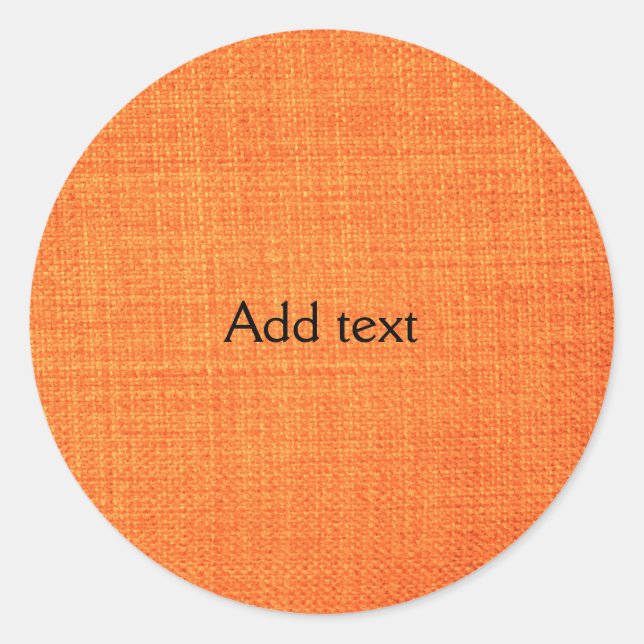 Sticker Rond Golden Orange MODÈLE, personnalisez, (Devant)