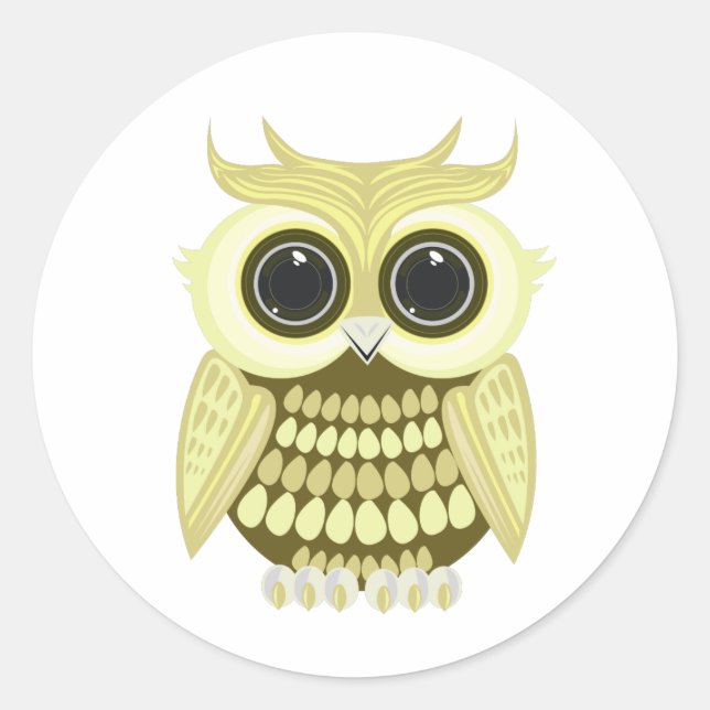Sticker Rond Golden Owl (Devant)