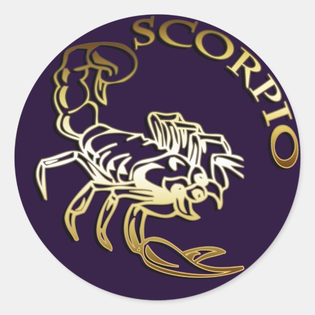 STICKER ROND GOLDEN SCORPIO (Devant)