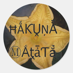 Sticker Rond Golden Star Hakuna Matata