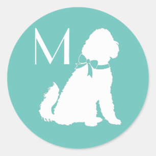 Sticker Rond Goldendoodle Chien Chien Puppy Labradoodle