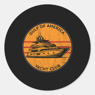 Sticker Rond Golf Américain Yacht Club Trump Golfe D'Amérique A
