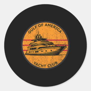 Sticker Rond Golf Américain Yacht Club Trump Golfe D'Amérique A