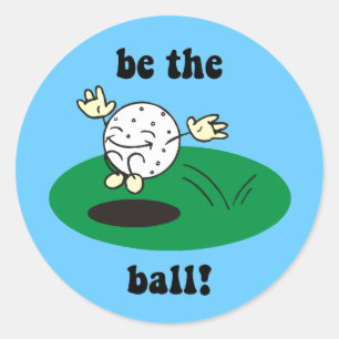 Sticker Rond Golf amusant