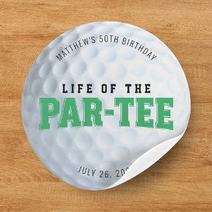 Sticker Rond Golf Anniversaire de la vie du Par Tee 50e Anniver