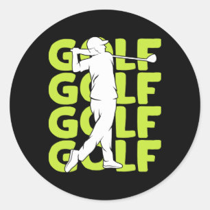 Sticker Rond Golf Club Golfing Golfing Garçons Hommes 1
