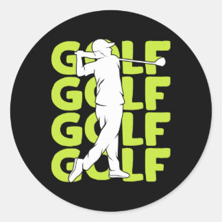 Sticker Rond Golf Club Golfing Golfing Garçons Hommes 1