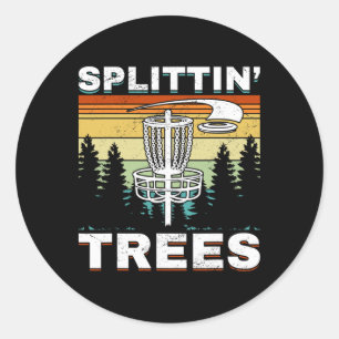 Sticker Rond Golf de disque Frisbee Golf Fendre les arbres