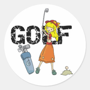 Sticker Rond Golf de filles