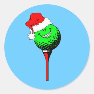Sticker Rond Golf de Noël